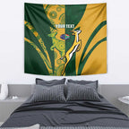 South Africa Australia Rugby Custom Tapestry Springboks Wallabies Together - Aussie Hoodie