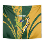 South Africa Australia Rugby Custom Tapestry Springboks Wallabies Together - Aussie Hoodie