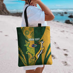 South Africa Australia Rugby Custom Tote Bag Springboks Wallabies Together - Aussie Hoodie