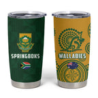 South Africa Australia Rugby Tumbler Cup Springboks Wallabies Together - Aussie Hoodie