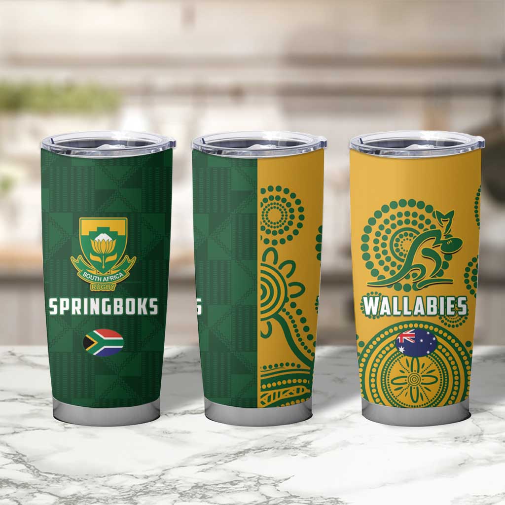 South Africa Australia Rugby Tumbler Cup Springboks Wallabies Together - Aussie Hoodie