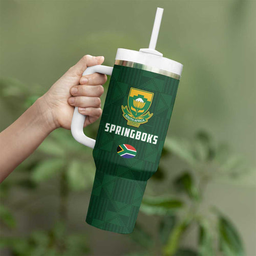 South Africa Australia Rugby Tumbler With Handle Springboks Wallabies Together - Aussie Hoodie
