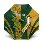 South Africa Australia Rugby Custom Umbrella Springboks Wallabies Together - Aussie Hoodie