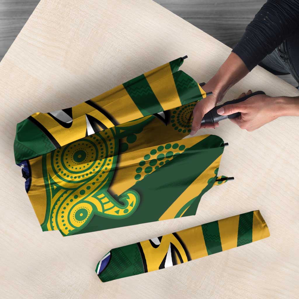 South Africa Australia Rugby Custom Umbrella Springboks Wallabies Together - Aussie Hoodie
