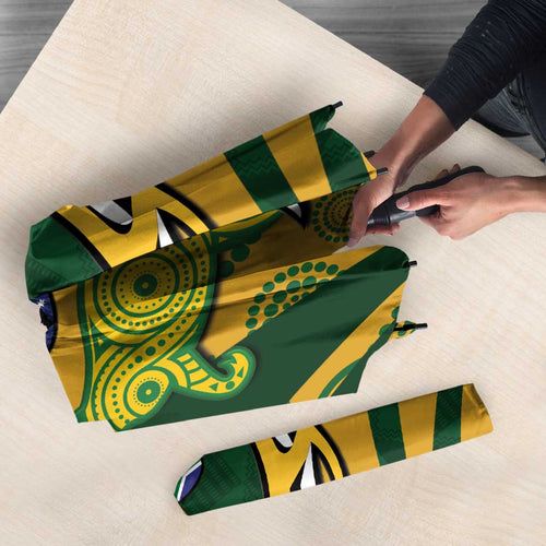 South Africa Australia Rugby Custom Umbrella Springboks Wallabies Together - Aussie Hoodie