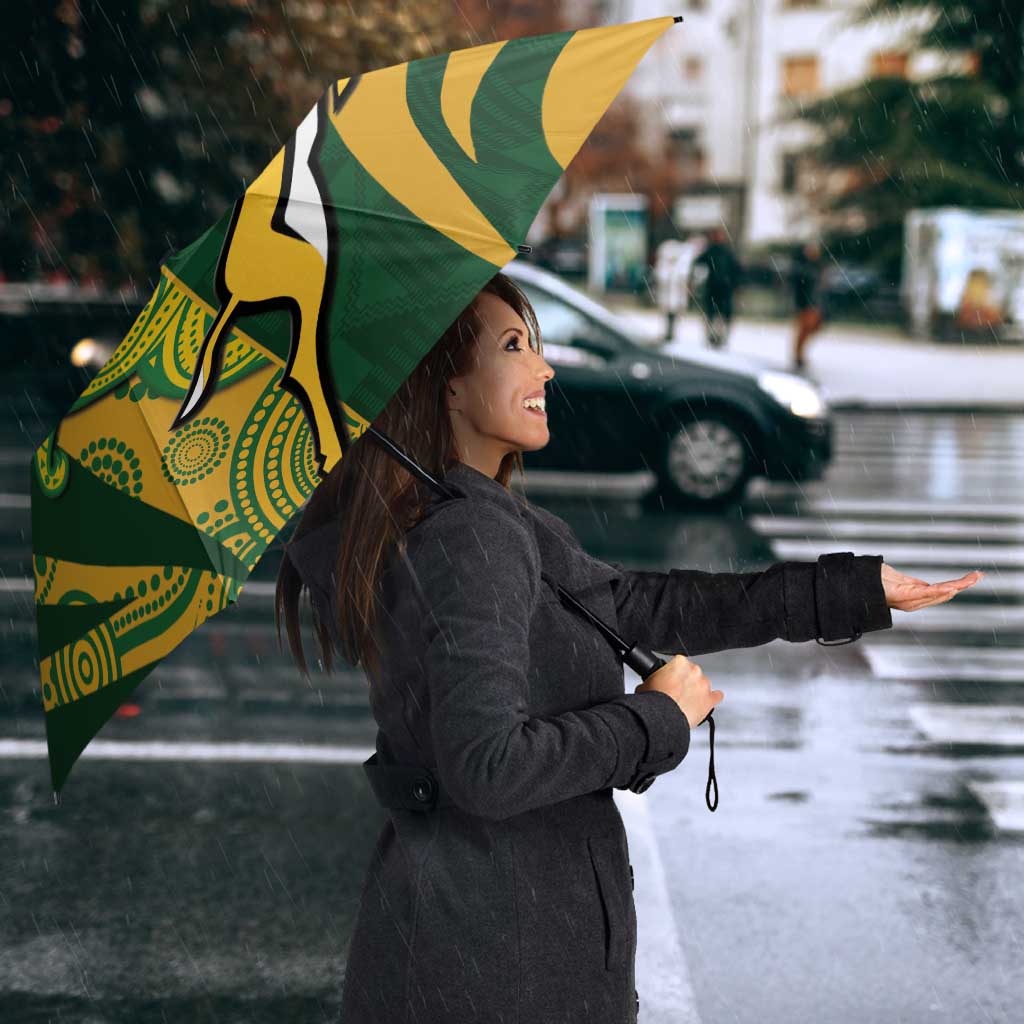 South Africa Australia Rugby Custom Umbrella Springboks Wallabies Together - Aussie Hoodie