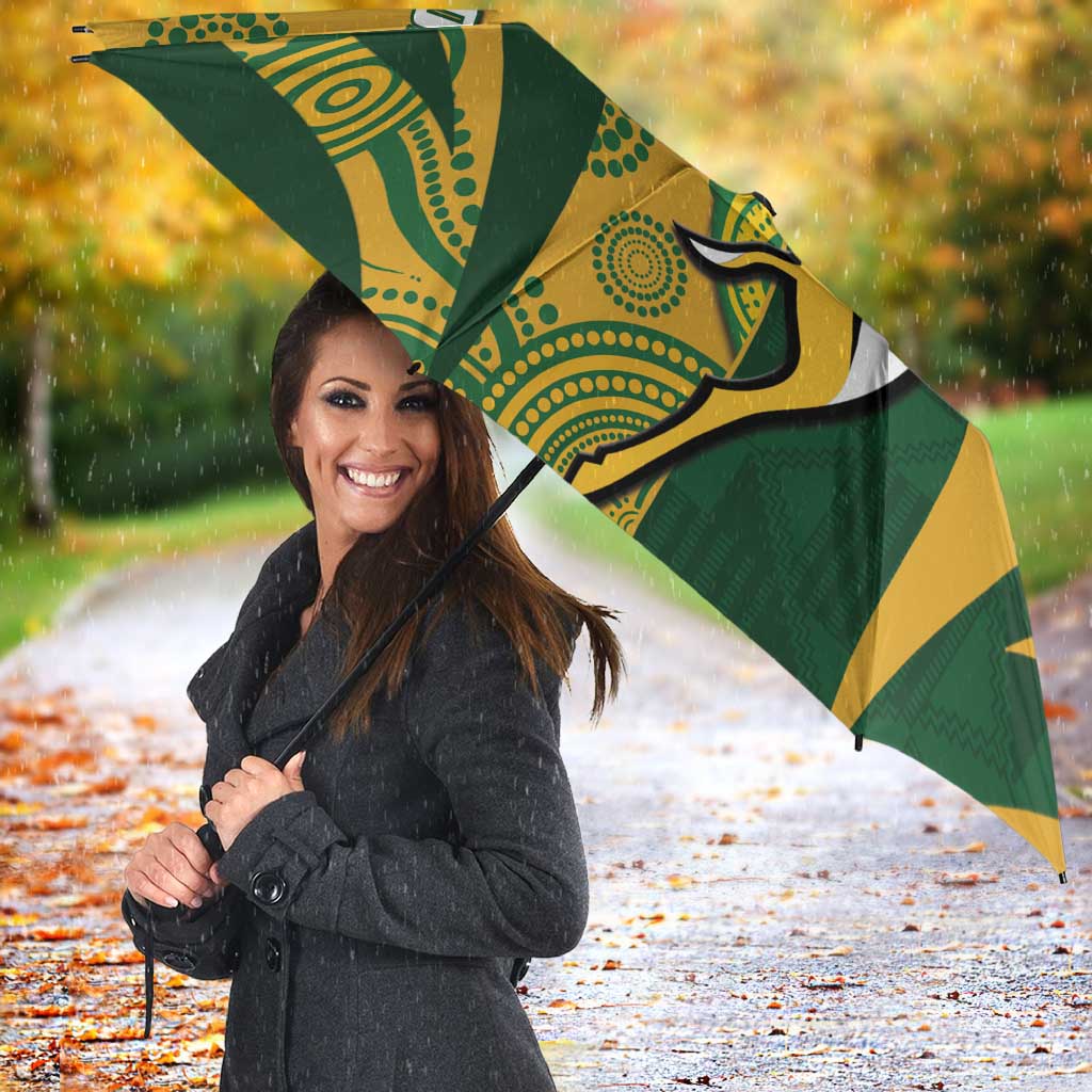 South Africa Australia Rugby Custom Umbrella Springboks Wallabies Together - Aussie Hoodie
