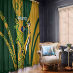 South Africa Australia Rugby Custom Window Curtain Springboks Wallabies Together - Aussie Hoodie