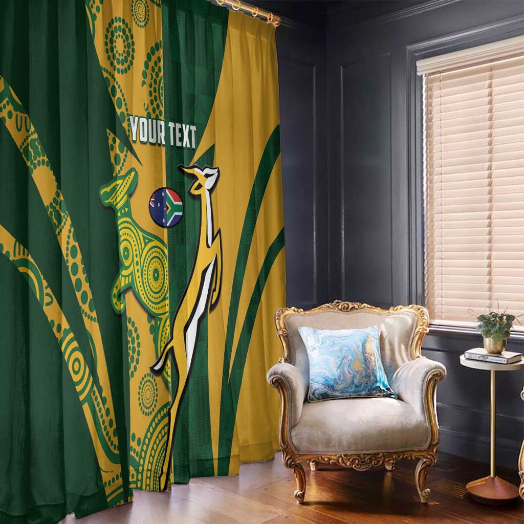 South Africa Australia Rugby Custom Window Curtain Springboks Wallabies Together - Aussie Hoodie