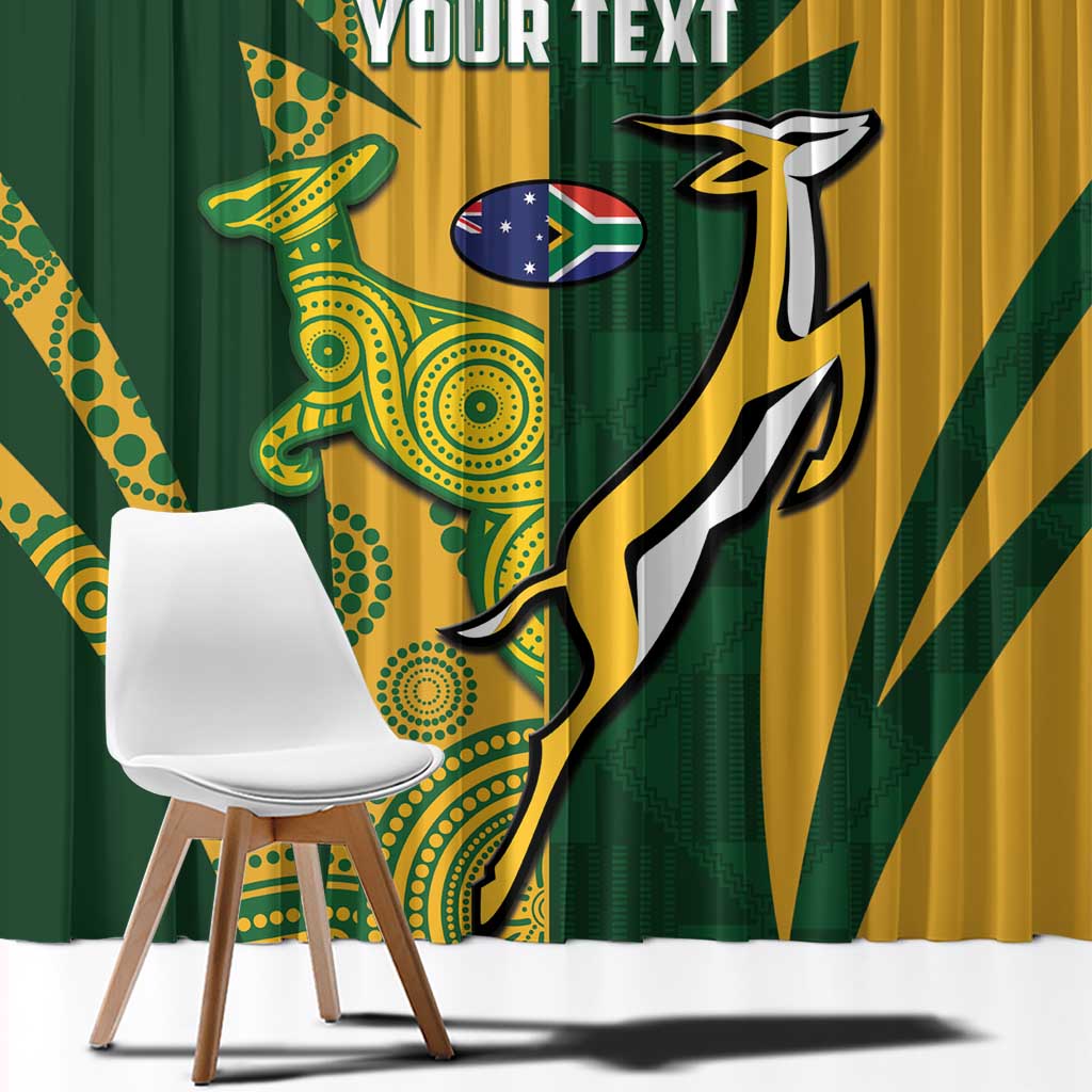 South Africa Australia Rugby Custom Window Curtain Springboks Wallabies Together - Aussie Hoodie