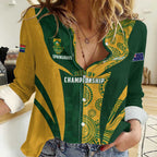 South Africa Australia Rugby Custom Women Casual Shirt Springboks Wallabies Together - Aussie Hoodie