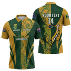 South Africa Australia Rugby Custom Zipper Polo Shirt Springboks Wallabies Together - Aussie Hoodie