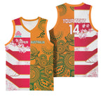 Australia and Japan Rugby Custom Basketball Jersey Wallabies Brave Blossoms Together