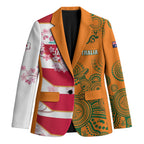 Australia and Japan Rugby Custom Blazer Wallabies Brave Blossoms Together