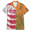 Australia and Japan Rugby Custom Hawaiian Shirt Wallabies Brave Blossoms Together
