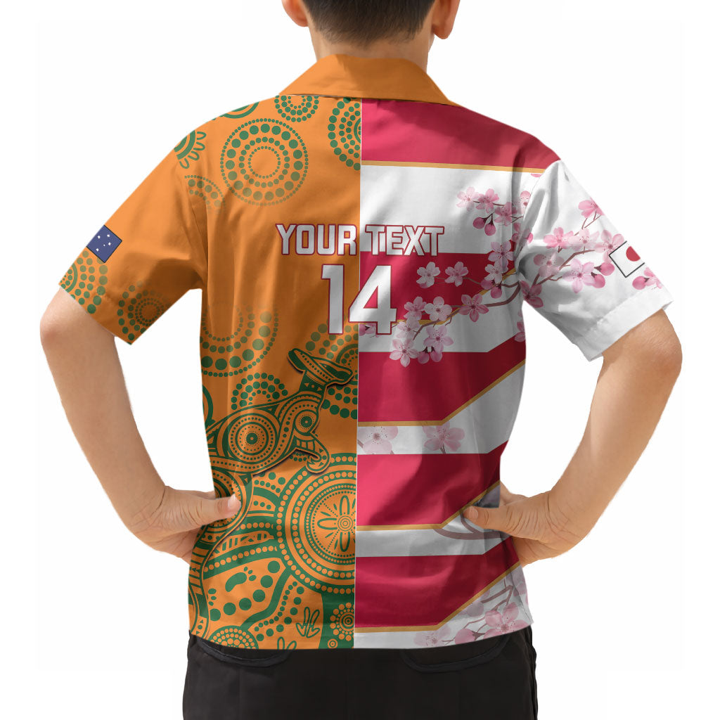 Australia and Japan Rugby Custom Hawaiian Shirt Wallabies Brave Blossoms Together
