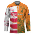 Australia and Japan Rugby Custom Hockey Jersey Wallabies Brave Blossoms Together
