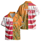 Australia and Japan Rugby Custom Kid Hawaiian Shirt Wallabies Brave Blossoms Together