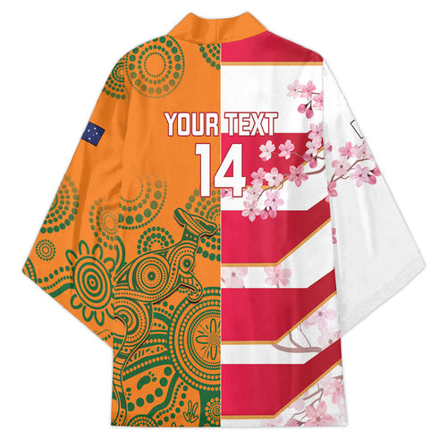 Australia and Japan Rugby Custom Kimono Wallabies Brave Blossoms Together