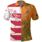 Australia and Japan Rugby Custom Polo Shirt Wallabies Brave Blossoms Together