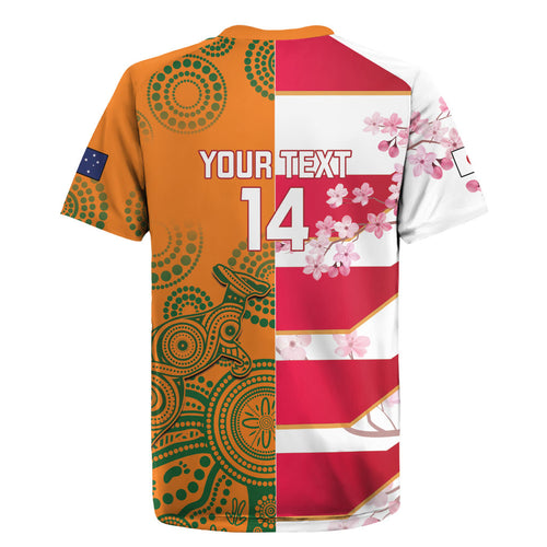 Australia and Japan Rugby Custom Rugby Jersey Wallabies Brave Blossoms Together