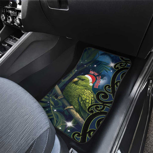 New Zealand Christmas Car Mats Cute Kakapo Meri Kirihimete Maori Koru