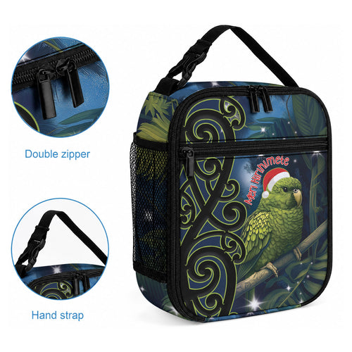 New Zealand Christmas Lunch Bag Cute Kakapo Meri Kirihimete Maori Koru