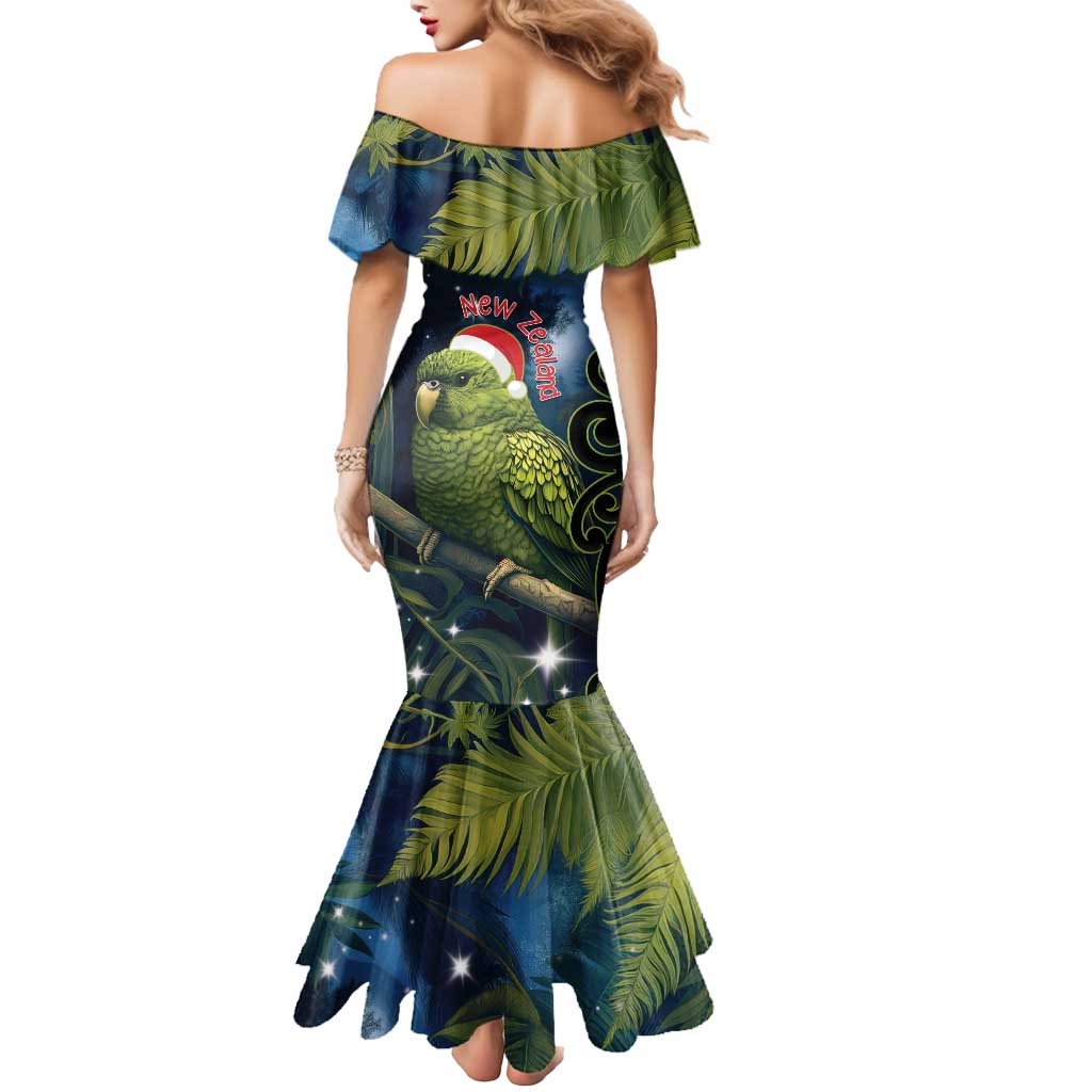 New Zealand Christmas Mermaid Dress Cute Kakapo Meri Kirihimete Maori Koru