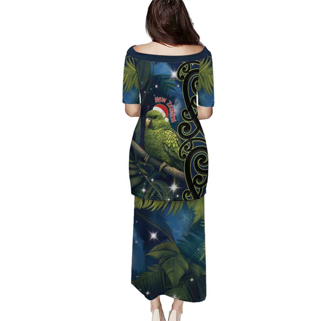 New Zealand Christmas Puletasi Cute Kakapo Meri Kirihimete Maori Koru