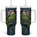 New Zealand Christmas Tumbler With Handle Cute Kakapo Meri Kirihimete Maori Koru