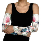 Australia Christmas Arm Sleeves Jolly Kookaburra Bottlebrush Watercolor - Aussie Hoodie
