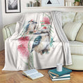 Australia Christmas Blanket Jolly Kookaburra Bottlebrush Watercolor - Aussie Hoodie