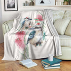 Australia Christmas Blanket Jolly Kookaburra Bottlebrush Watercolor - Aussie Hoodie