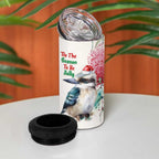 Australia Christmas 4 in 1 Can Cooler Tumbler Jolly Kookaburra Bottlebrush Watercolor - Aussie Hoodie