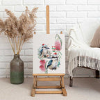 Australia Christmas Canvas Wall Art Jolly Kookaburra Bottlebrush Watercolor - Aussie Hoodie