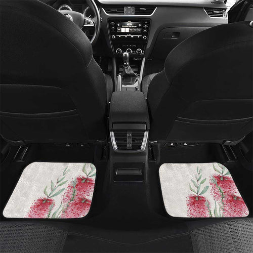 Australia Christmas Car Mats Jolly Kookaburra Bottlebrush Watercolor - Aussie Hoodie