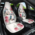 Australia Christmas Car Seat Cover Jolly Kookaburra Bottlebrush Watercolor - Aussie Hoodie