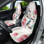 Australia Christmas Car Seat Cover Jolly Kookaburra Bottlebrush Watercolor - Aussie Hoodie