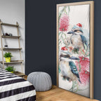 Australia Christmas Door Cover Jolly Kookaburra Bottlebrush Watercolor - Aussie Hoodie