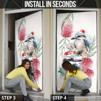 Australia Christmas Door Cover Jolly Kookaburra Bottlebrush Watercolor - Aussie Hoodie