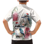 Australia Christmas Family Matching Mermaid Dress and Hawaiian Shirt Jolly Kookaburra Bottlebrush Watercolor - Aussie Hoodie