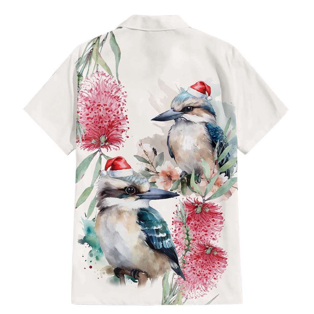 Australia Christmas Family Matching Mermaid Dress and Hawaiian Shirt Jolly Kookaburra Bottlebrush Watercolor - Aussie Hoodie