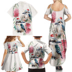 Australia Christmas Family Matching Summer Maxi Dress and Hawaiian Shirt Jolly Kookaburra Bottlebrush Watercolor - Aussie Hoodie