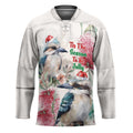 Australia Christmas Hockey Jersey Jolly Kookaburra Bottlebrush Watercolor - Aussie Hoodie