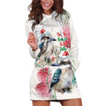 Australia Christmas Hoodie Dress Jolly Kookaburra Bottlebrush Watercolor - Aussie Hoodie