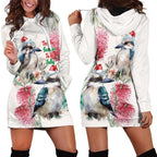Australia Christmas Hoodie Dress Jolly Kookaburra Bottlebrush Watercolor - Aussie Hoodie