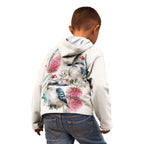 Australia Christmas Kid Hoodie Jolly Kookaburra Bottlebrush Watercolor - Aussie Hoodie