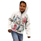 Australia Christmas Kid Hoodie Jolly Kookaburra Bottlebrush Watercolor - Aussie Hoodie