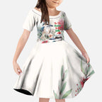 Australia Christmas Kid Short Sleeve Dress Jolly Kookaburra Bottlebrush Watercolor - Aussie Hoodie