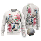 Australia Christmas Ugly Christmas Sweater Jolly Kookaburra Bottlebrush Watercolor - Aussie Hoodie